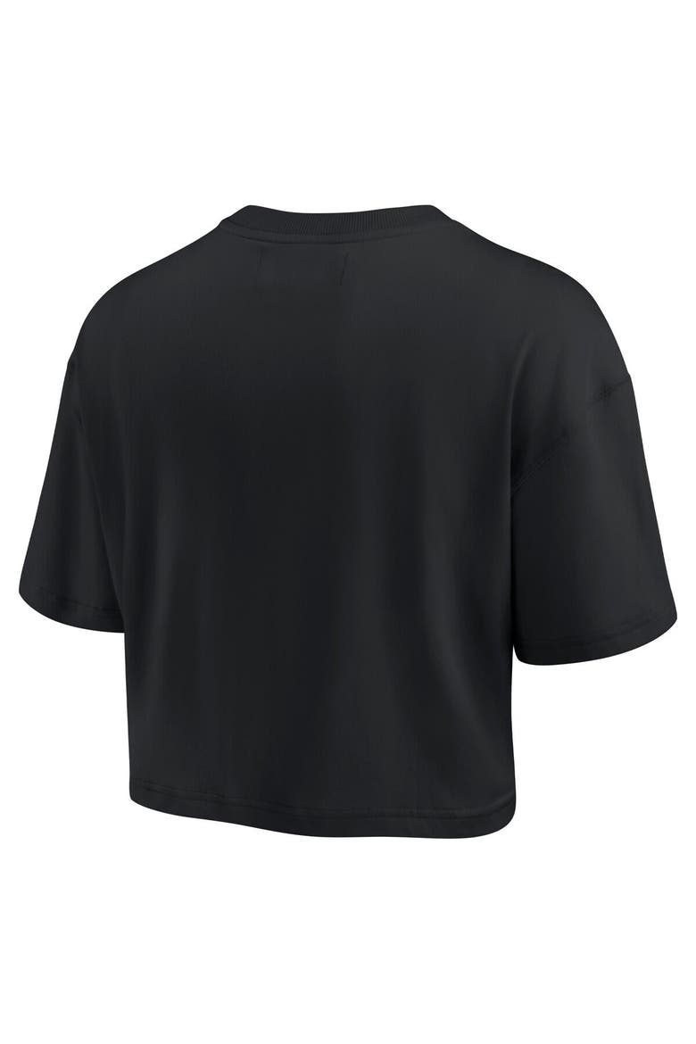 Women's Fanatics Black Philadelphia Eagles Elements Super Soft Boxy Cropped T-Shirt, Alternate, color, Black