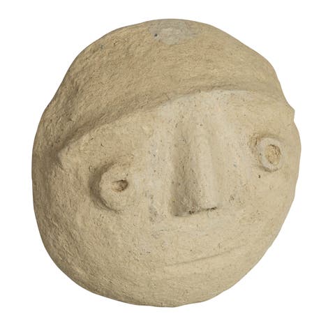 Paper Mache Moon with Face Wall Décor