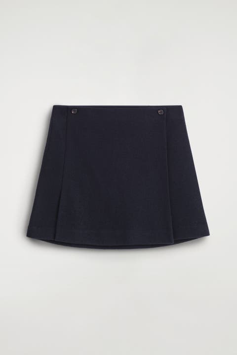 Boiled Merino Wool Mini Skirt