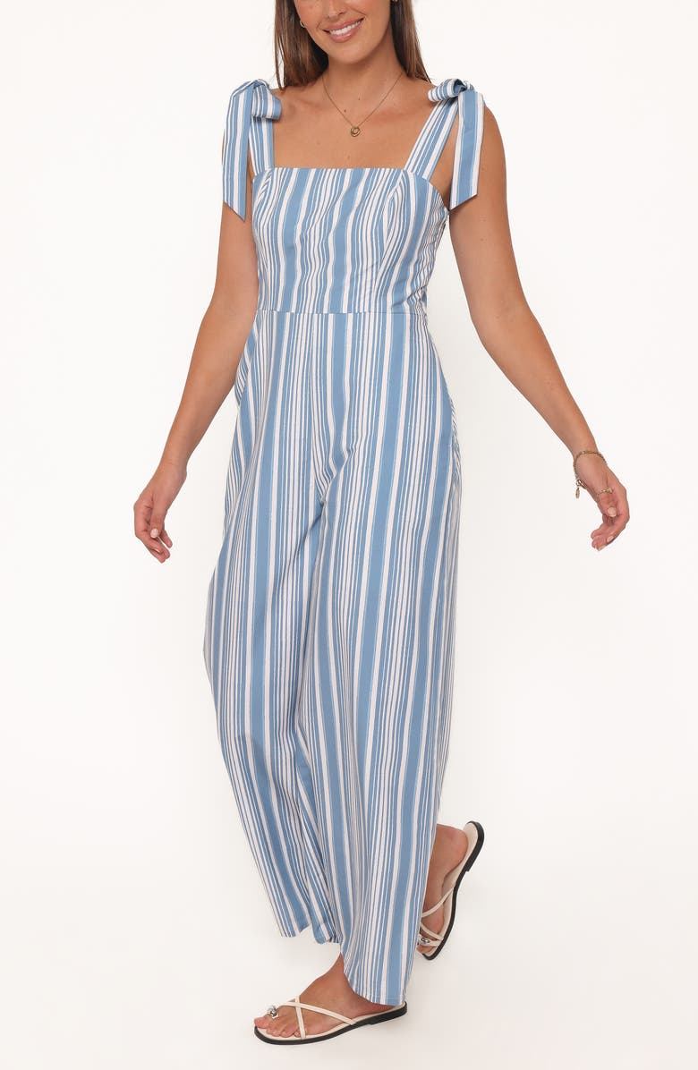 Petal & Pup Ella Stripe Jumpsuit, Alternate, color, Blue/White Stripe