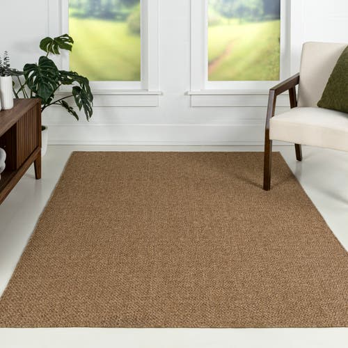 Jonathan Y Solana Easy Jute Rustic Solid Indoor/outdoor Area Rug In Brown