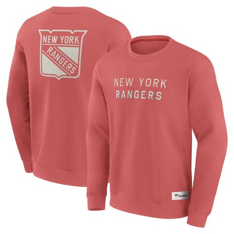 Men's Fanatics Red New York Rangers Elements Future Ground Lettering Pullover Sweatshirt