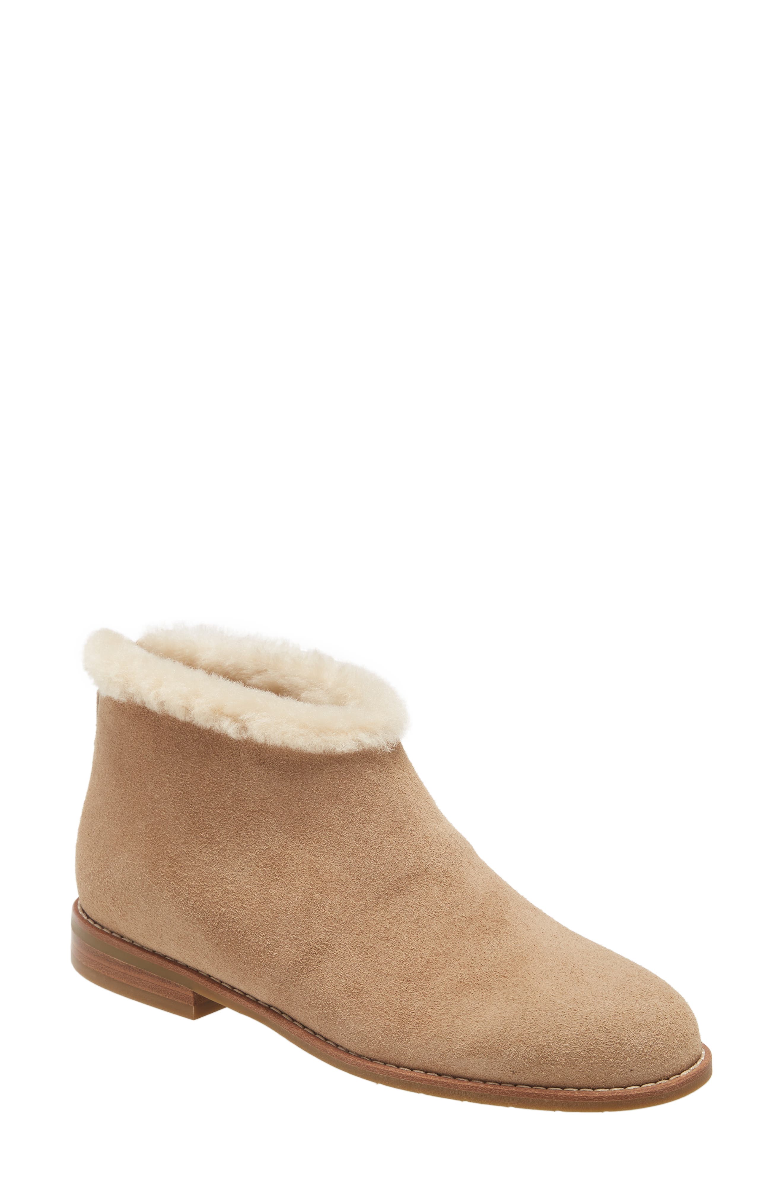 Drift Genuine Shearling Lined Boot, Main, color, BISCUIT