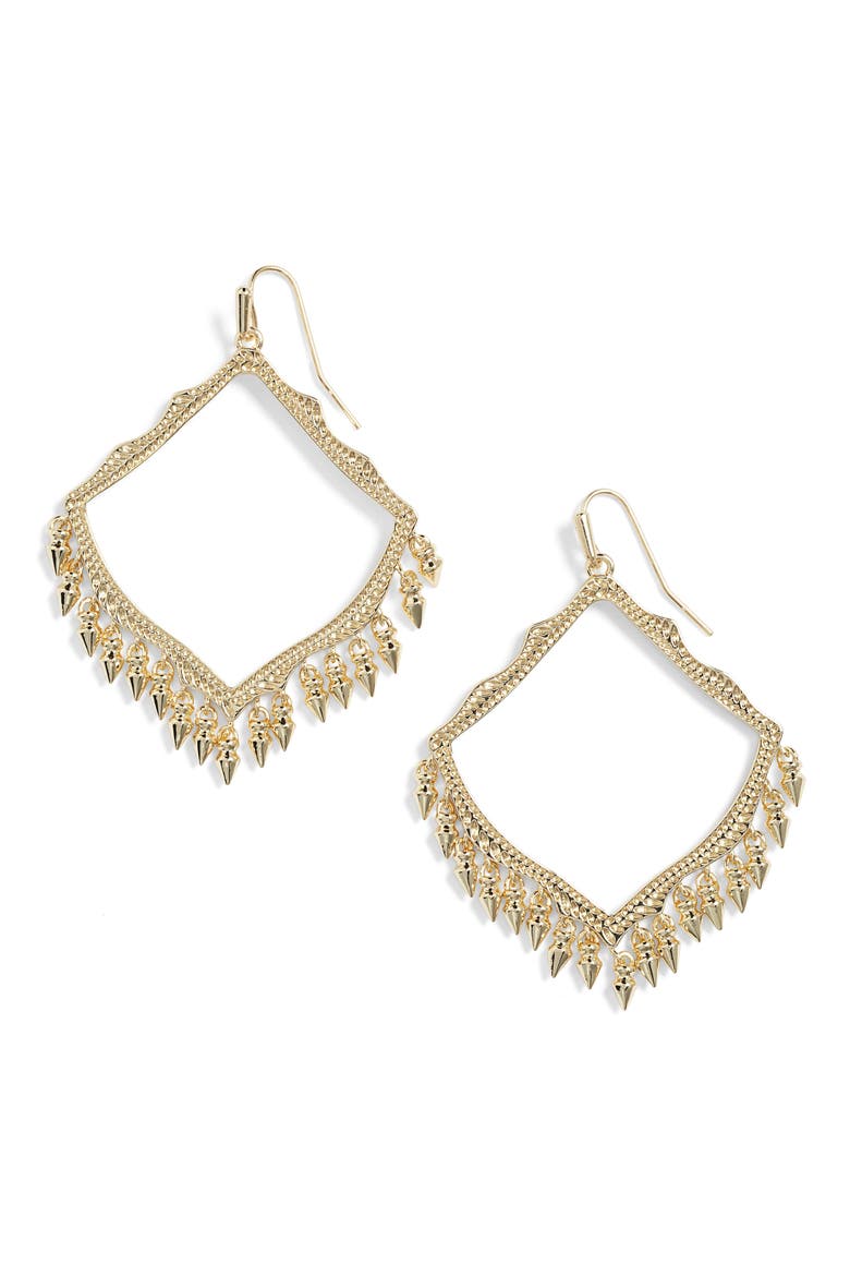 Lacy Drop Earrings, Main, color, GOLD