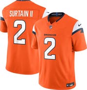 Nike Men's Nike Patrick Surtain II Orange Denver Broncos Team Vapor F.U.S.E. Stitched Limited Jersey