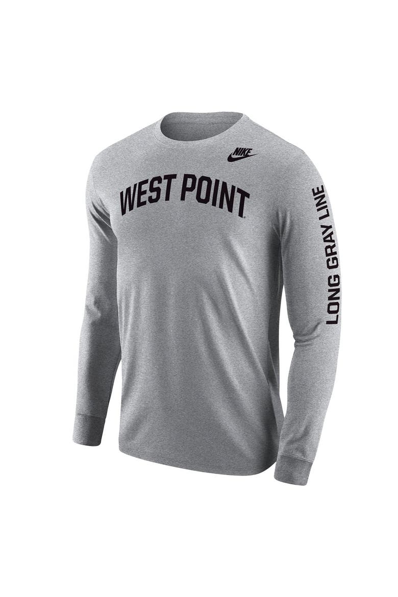 Men's Nike Gray Army Black Knights 2026 West Point Classic Collection Long Sleeve T-Shirt, Alternate, color, Gray