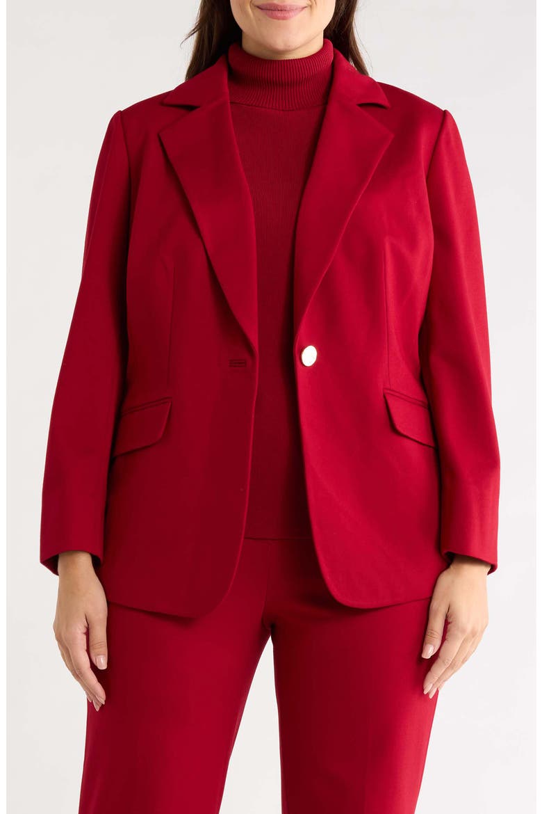 One-Button Blazer, Main, color, TITIAN RED