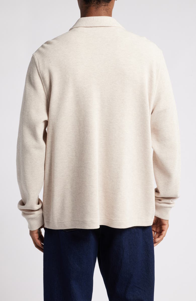 Fred Perry Waffle Stitch Long Sleeve Button-Up Polo, Alternate, color, 