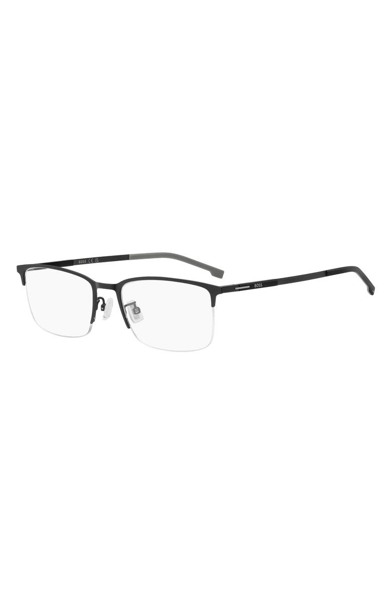HUGO 55mm Rectangular Optical Glasses, Alternate, color, 
