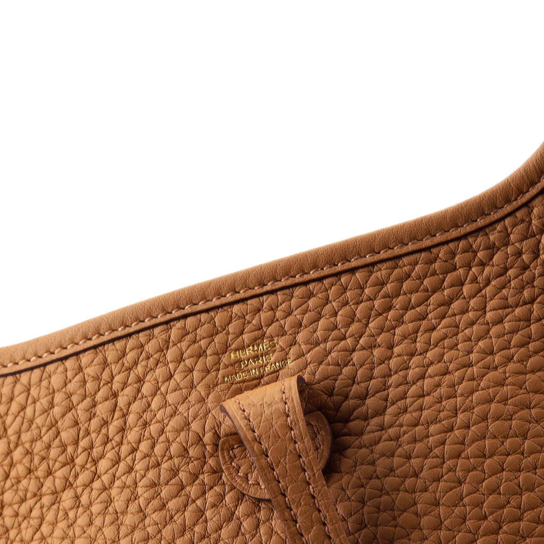 Pre-Owned Hermes Evelyne Bag Gen III Clemence TPM, Alternate, color, Biscuit