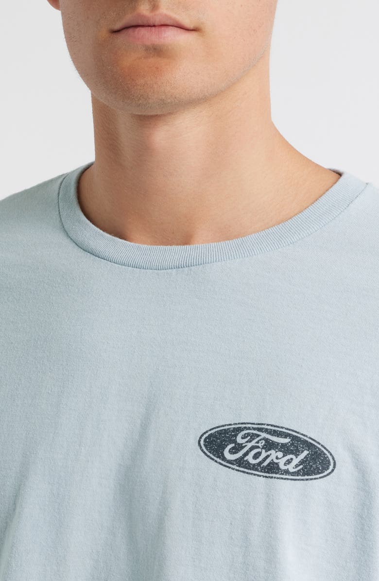 Merch Traffic Ford Mustang Logo Graphic T-Shirt, Alternate, color, Light Blue