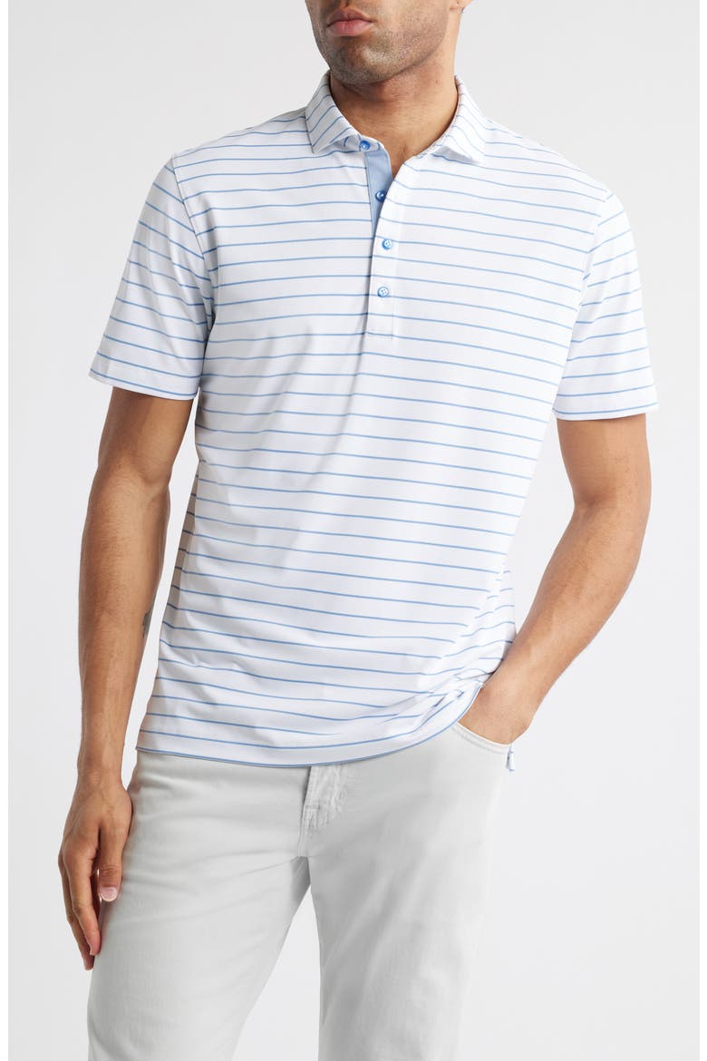 Kerwin Stripe PREP-FORMANCE Golf Polo, Main, color, WHITE TIDE