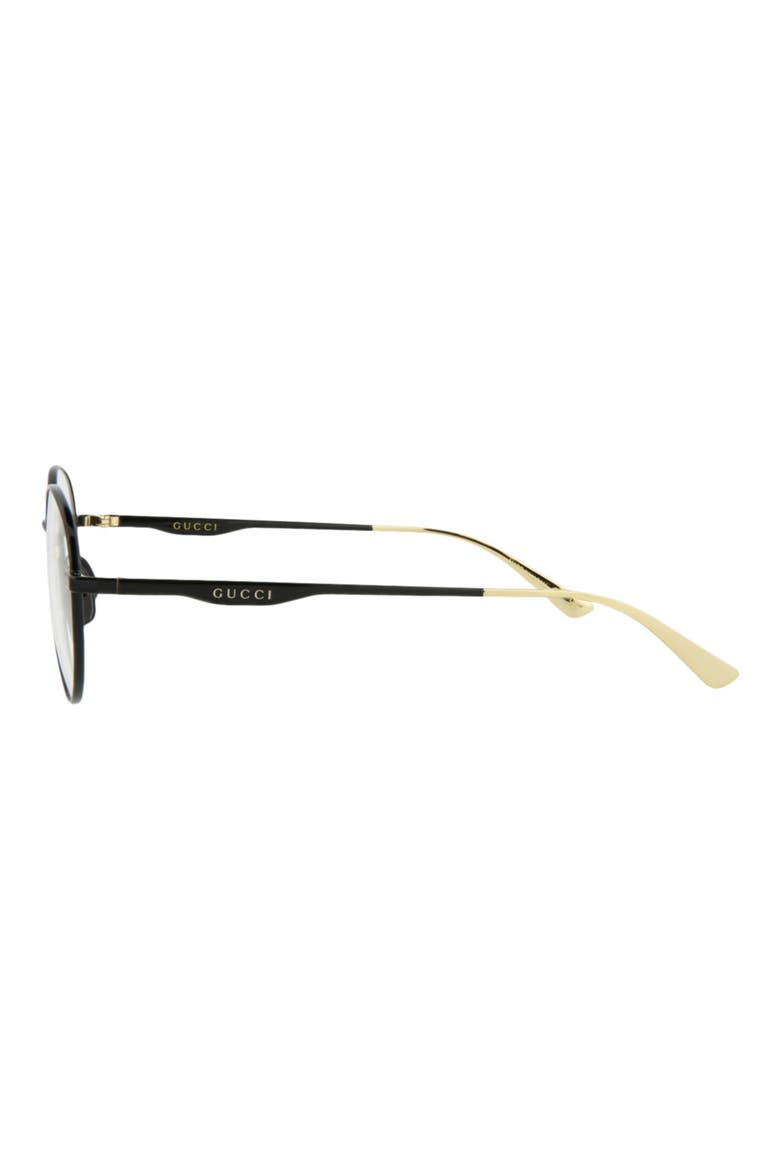 51mm Round Optical Frames, Alternate, color, BLACK BLACK TRANSPARENT