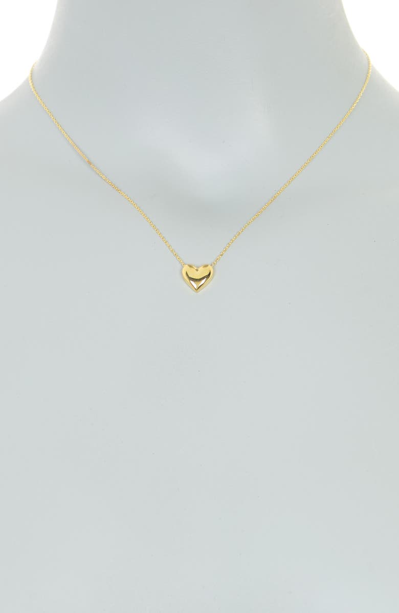 Argento Vivo Sterling Silver Bubble Heart Pendant Necklace, Alternate, color, Gold