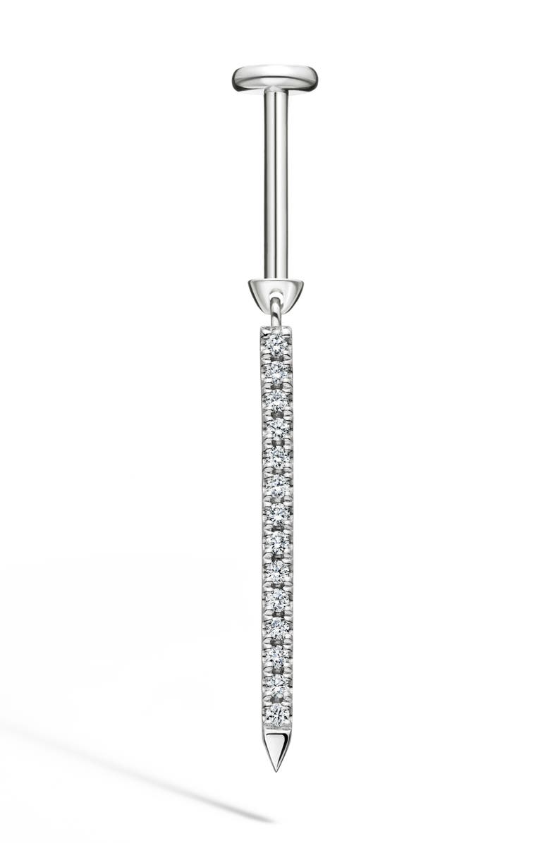 MARIA TASH Diamond Eternity Single Bar Charm Stud Earring, Alternate, color, 