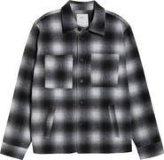 Percival Check Wool Blend Flannel Overshirt