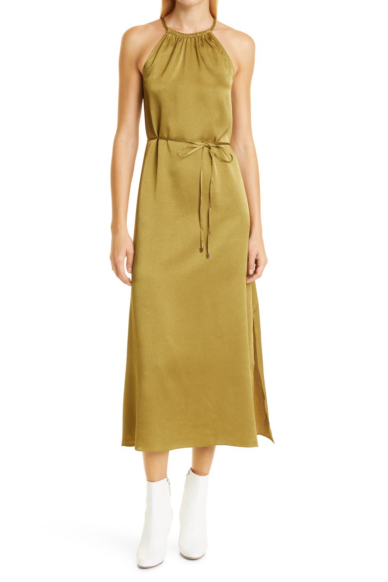 ted baker green halter dress London Roxieyy Textured Satin (Women) _okendo:syndication_key:CL137521102