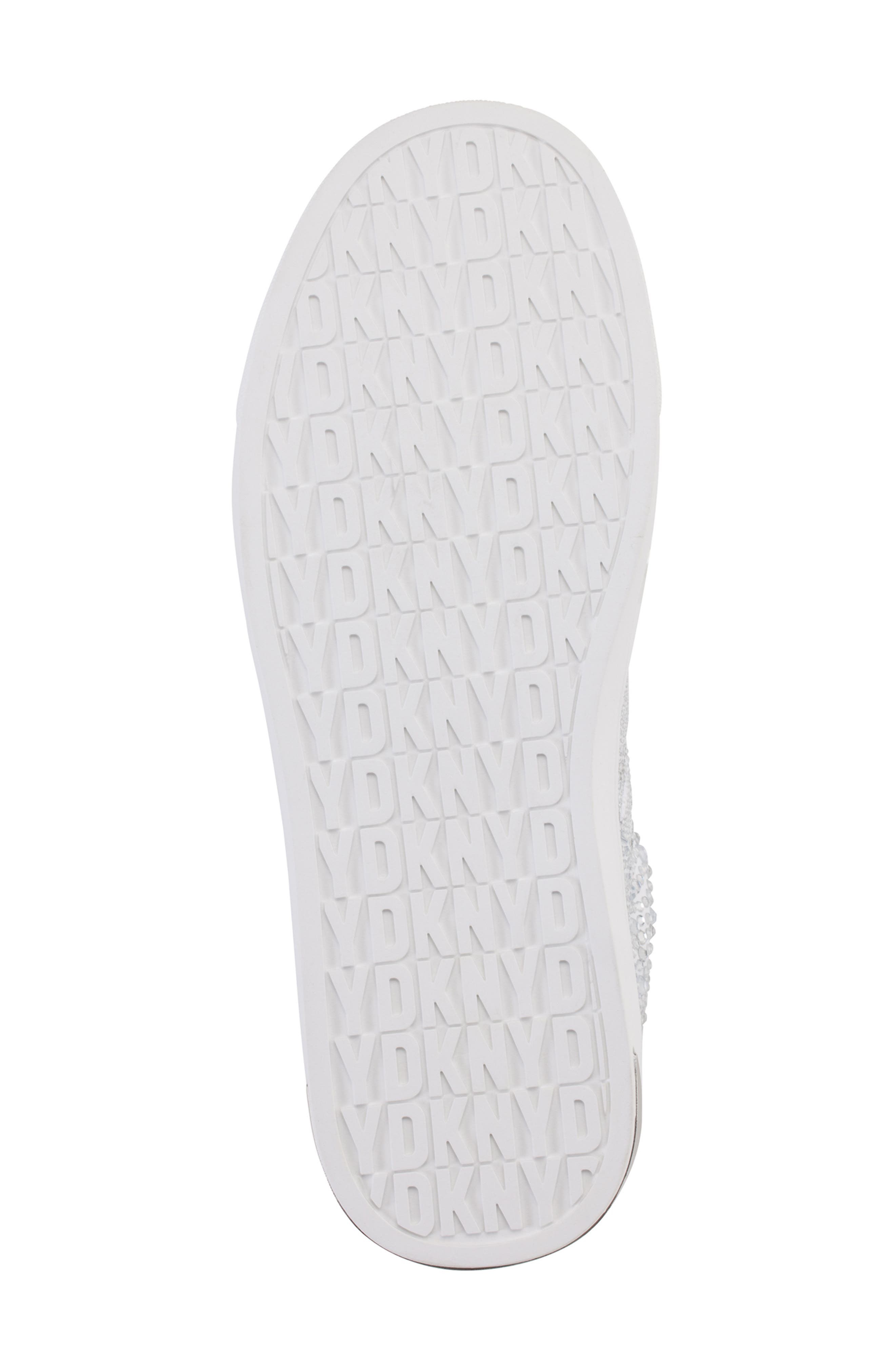 DKNY Embellished Sneaker, Alternate, color, Bright White