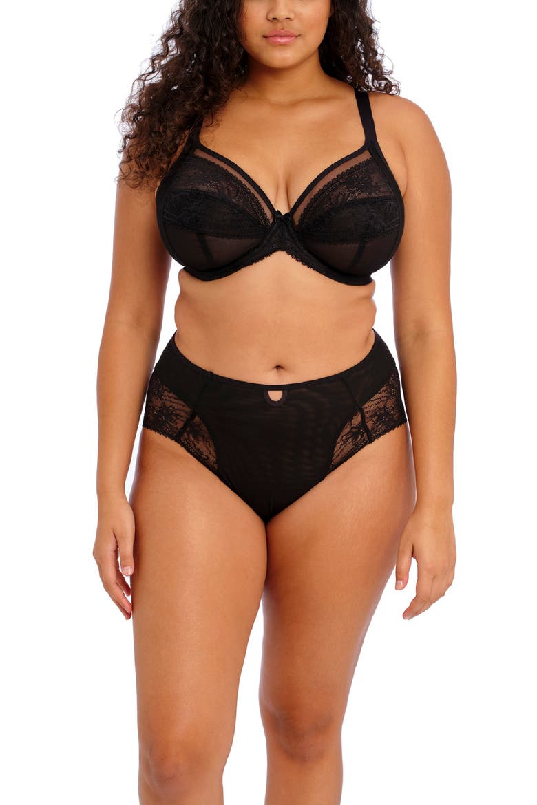 Kendra Underwire Plunge Bra, Alternate, color, BLACK