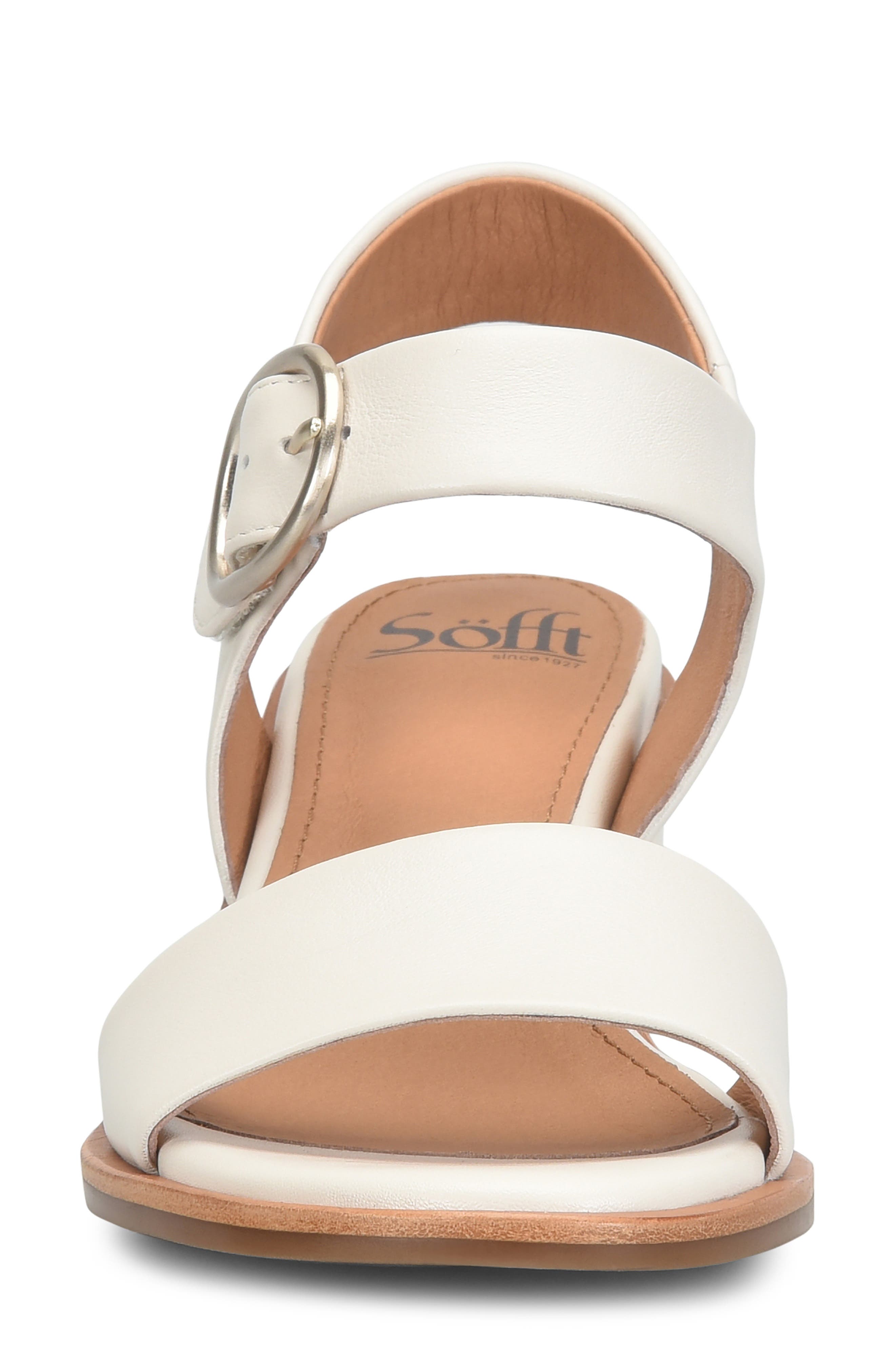 Söfft Chevonne Ankle Strap Sandal, Alternate, color, White