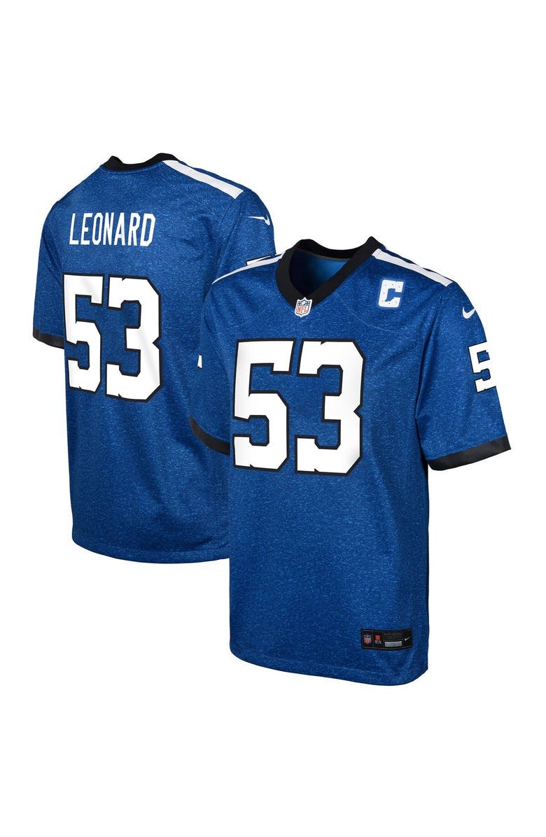 Nike Youth Nike Shaquille Leonard Blue Indianapolis Colts Game Jersey, Main, color, Blue
