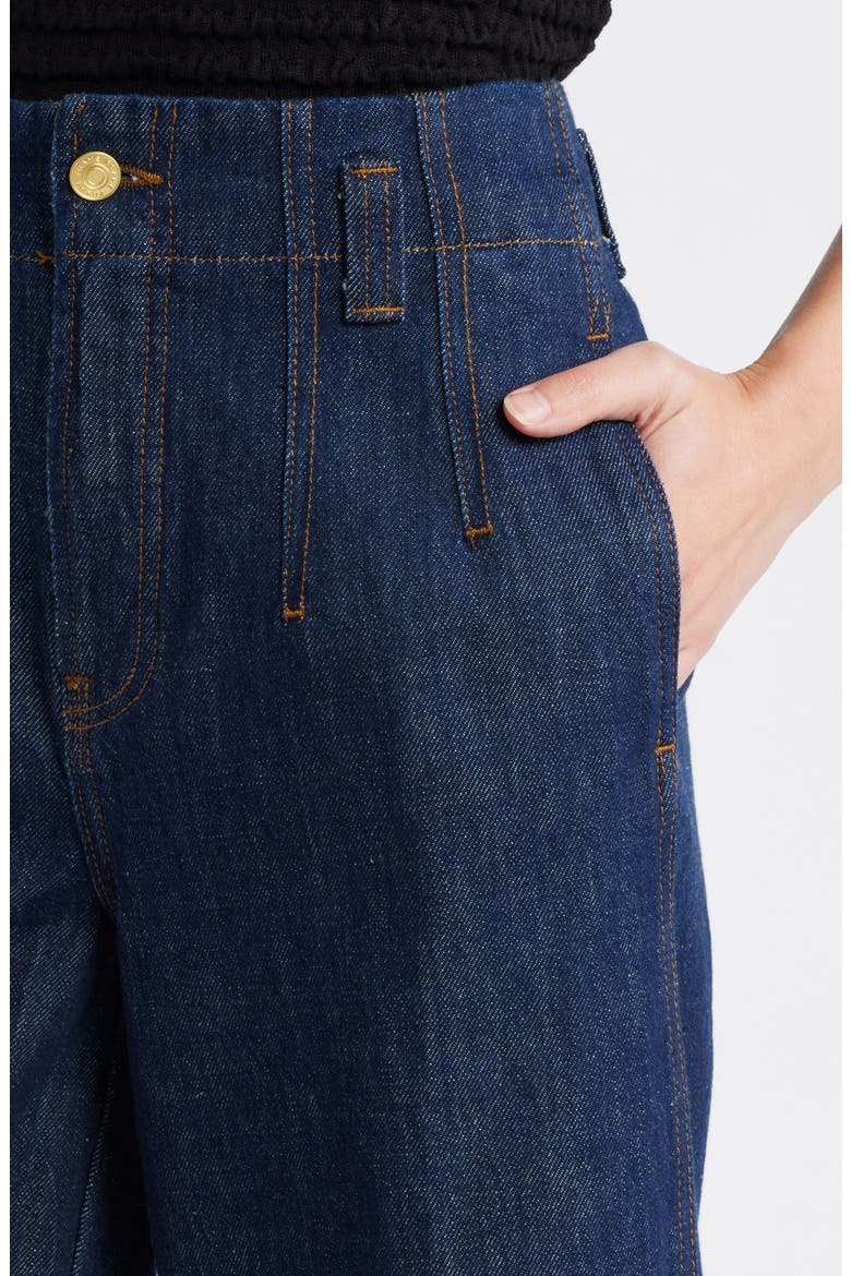 Darted Wide Leg Jeans, Alternate, color, RINSE
