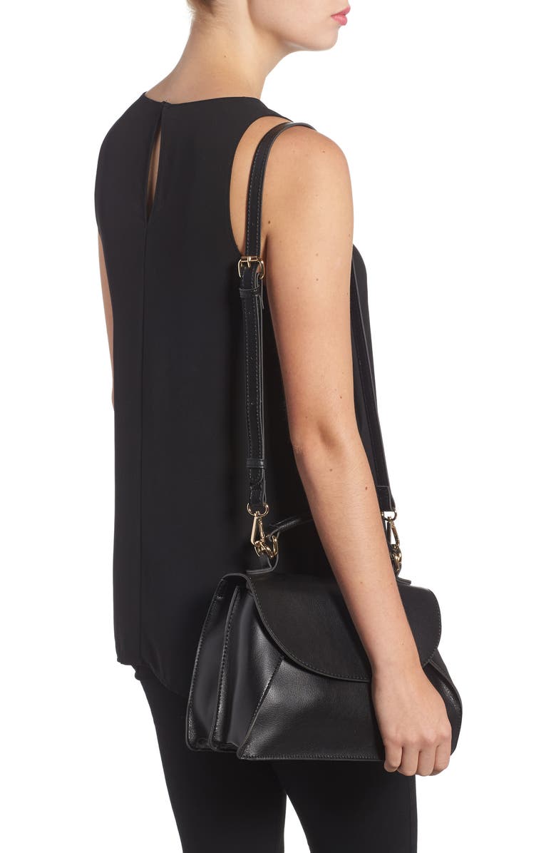 Sole Society Izzy Faux Leather Top Handle Satchel, Alternate, color,