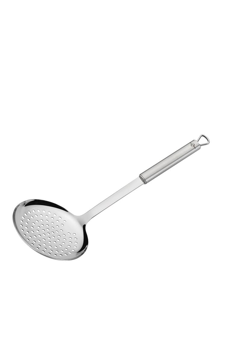 Parma Skimmer w/ Holes, 18/10 Stainless Steel, 14-Inch, Main, color, Silver