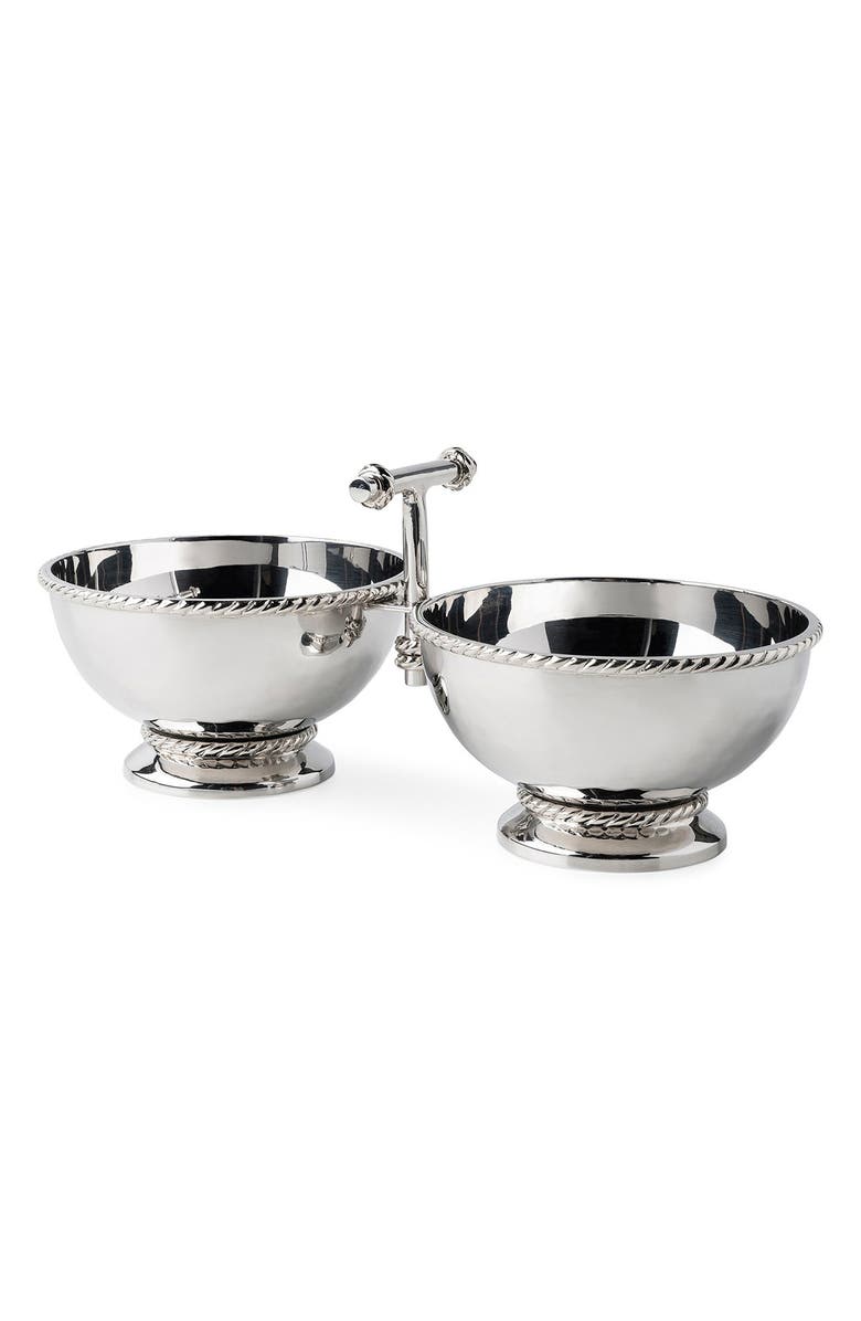 Juliska Graham Double Cocktail Bowl, Alternate, color, Silver