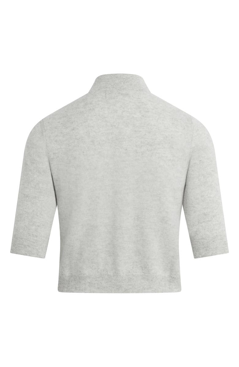 Favorite Daughter The Bonnie Mock Neck Cashmere Sweater, Alternate, color, Light Heather Grey