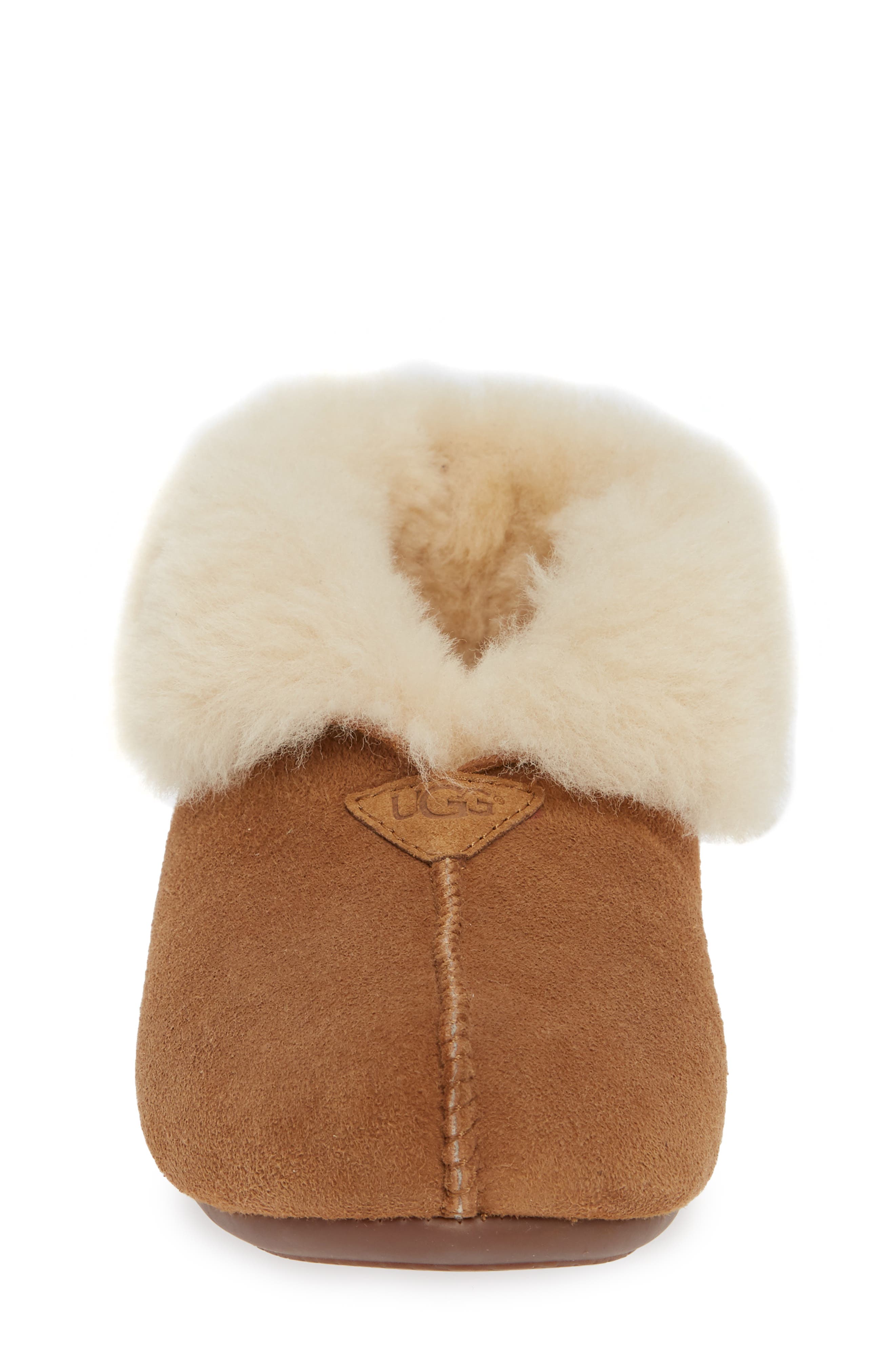 Roo Revivial Genuine Shearling Slipper, Alternate, color, CHESTNUT