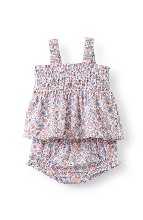 Shop Cotton On Kids Gigi Shirred Top And Bloomer Set In Vanilla Bella Floral