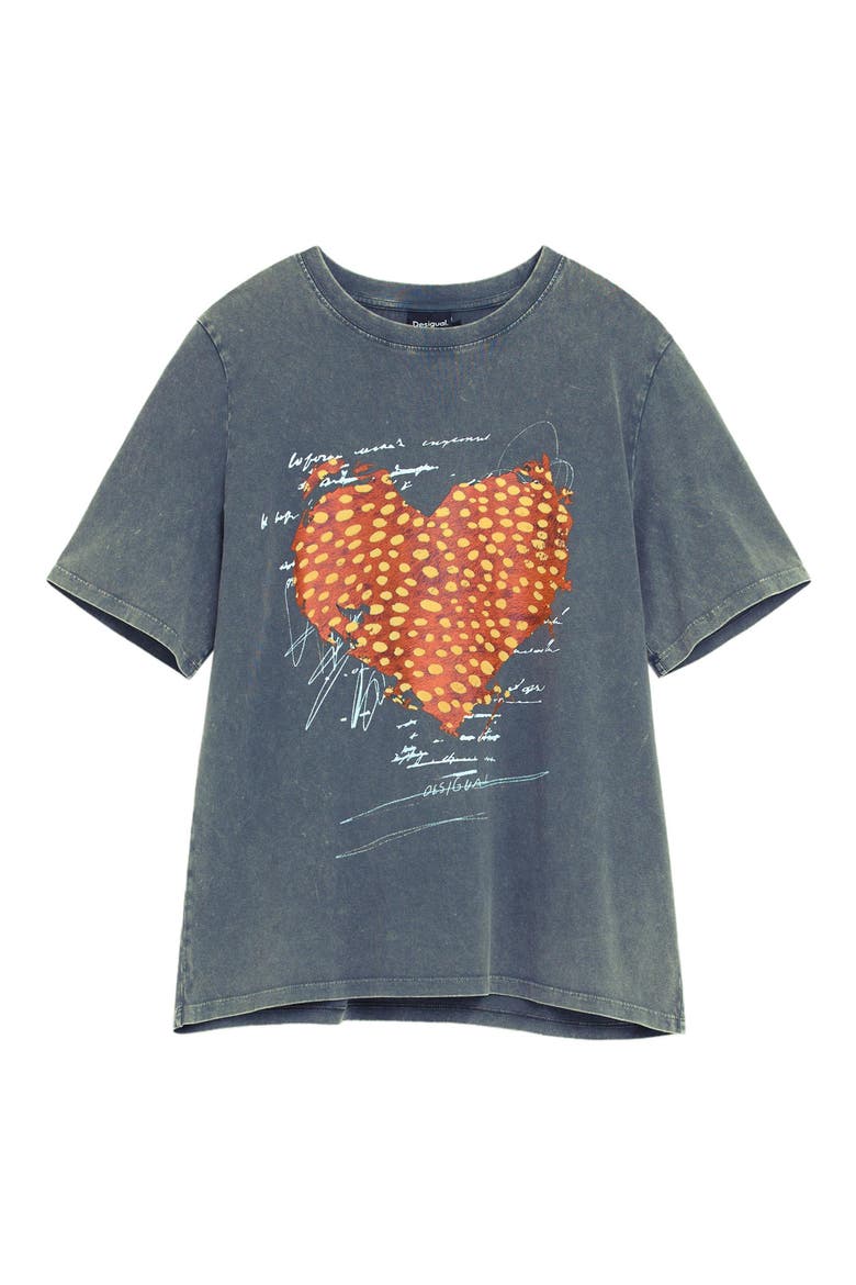Heart Graphic Cotton T-Shirt, Alternate, color, BLACK