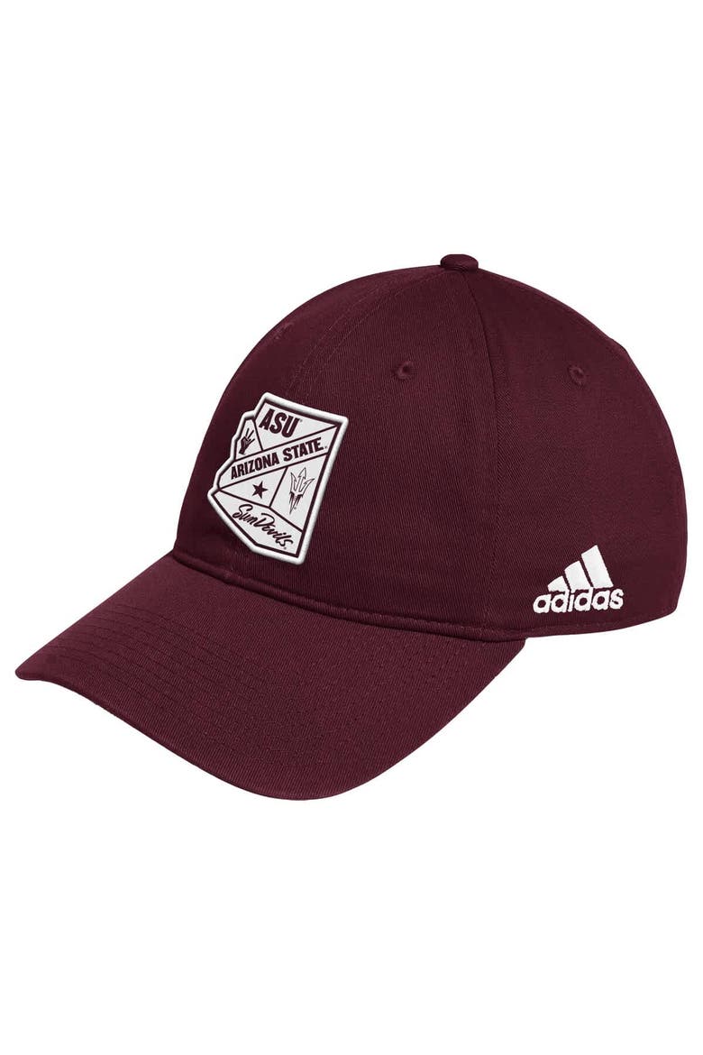 Men's adidas Maroon Arizona State Sun Devils State Slouch Adjustable Hat, Main, color, Maroon