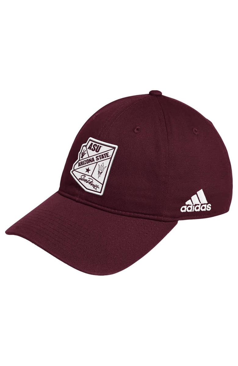 adidas Men's adidas Maroon Arizona State Sun Devils State Slouch Adjustable Hat, Main, color, Maroon