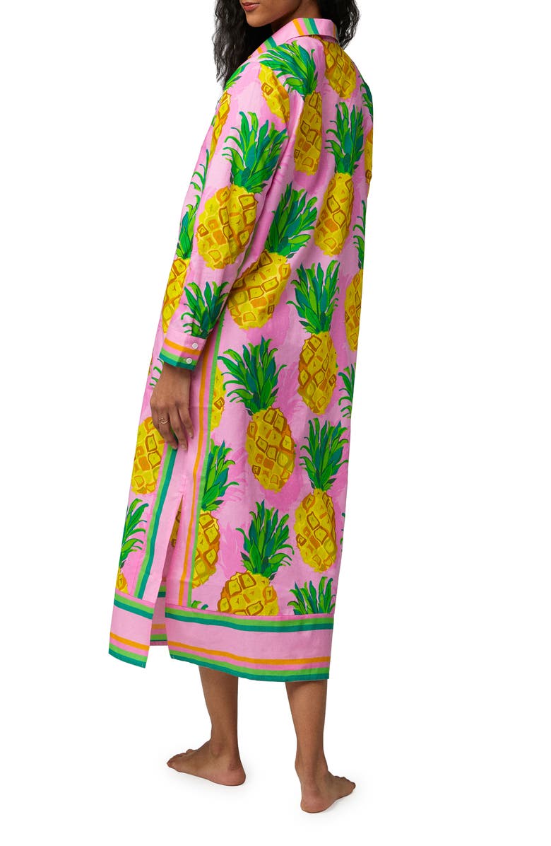 BedHead Pajamas Pineapple Print Organic Cotton Nightshirt, Alternate, color, Pineapple