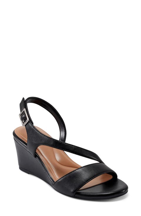 Sezoe Faux Leather Wedge Sandal