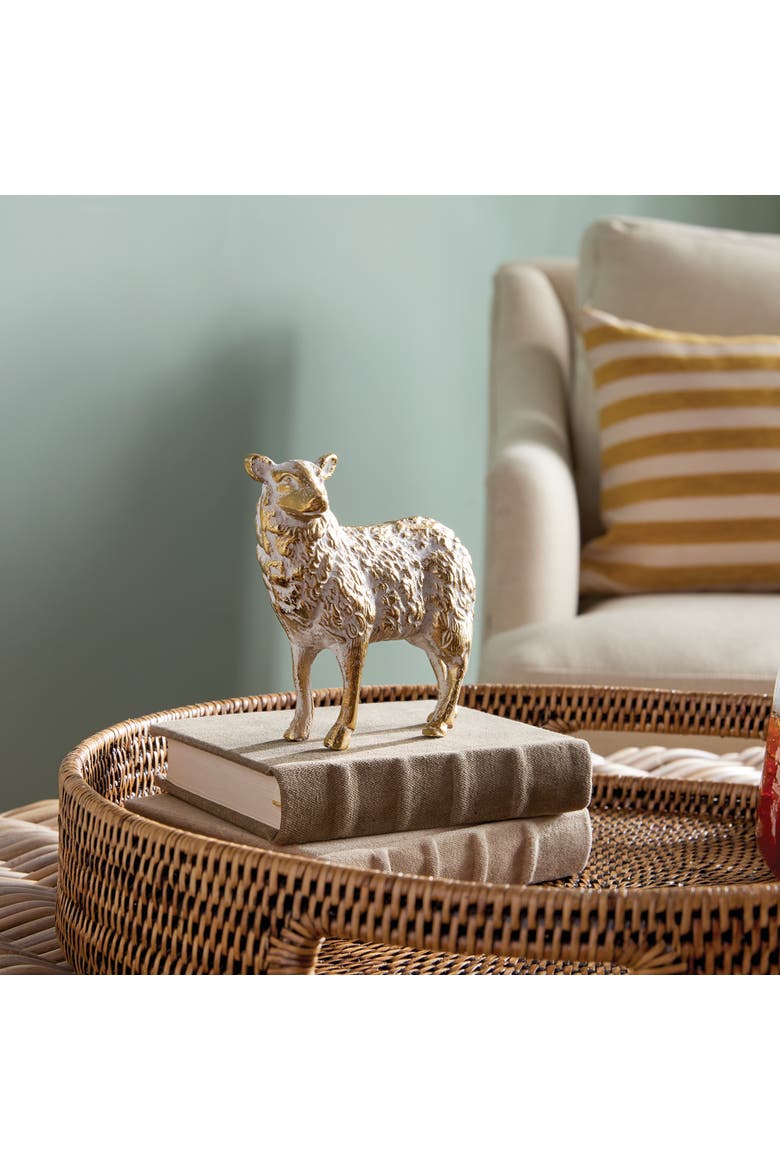 Tufton Sheep Sculpture Decorative Object, Alternate, color, Gold