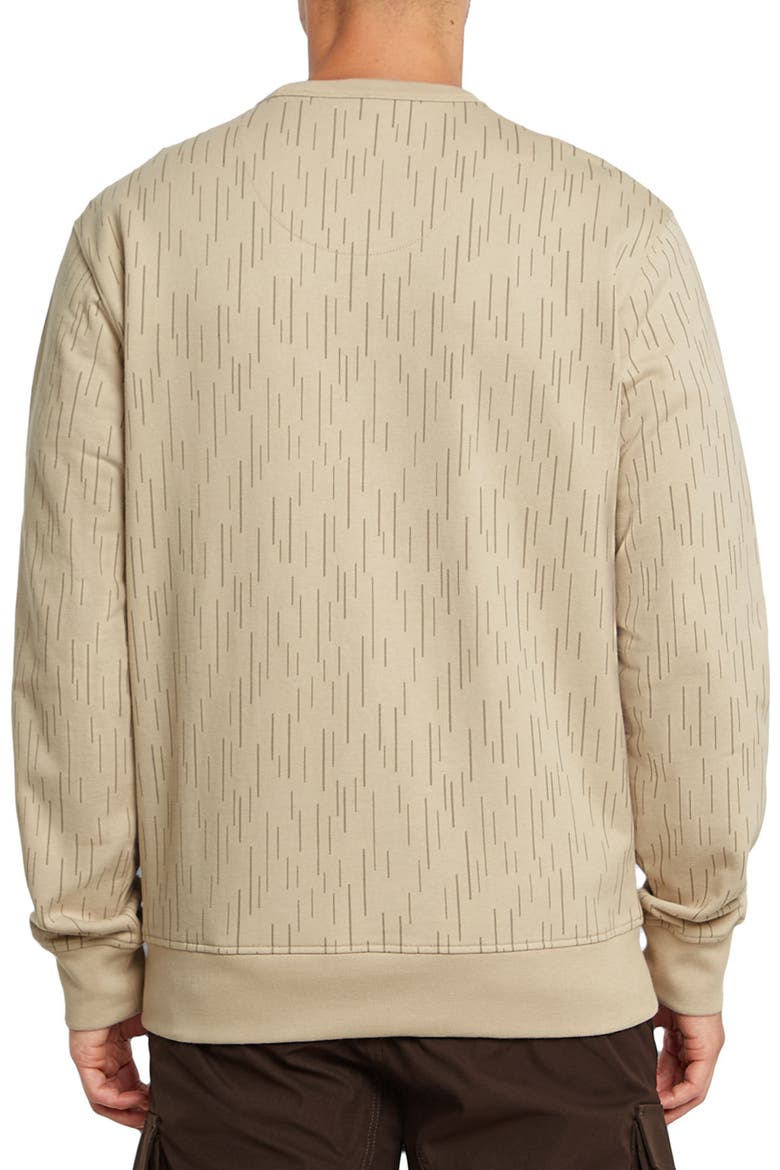 Allover Print Organic Cotton Crewneck Sweatshirt, Alternate, color, BEIGE RAIN CAMO