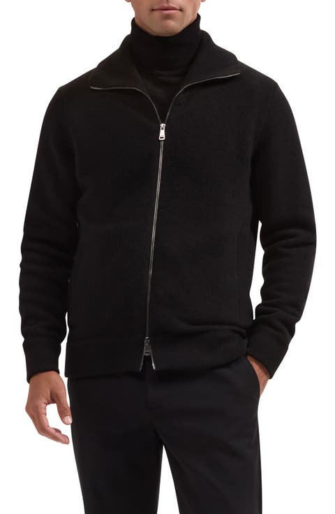 Wool Blend Full Zip Sweater Jacket