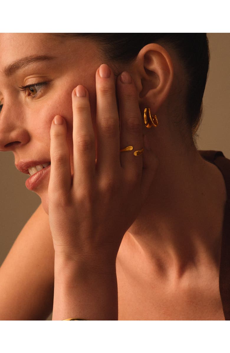 Katie Loxton Molten Luxe Waterproof Gold Wrap Ring, Alternate, color, Gold