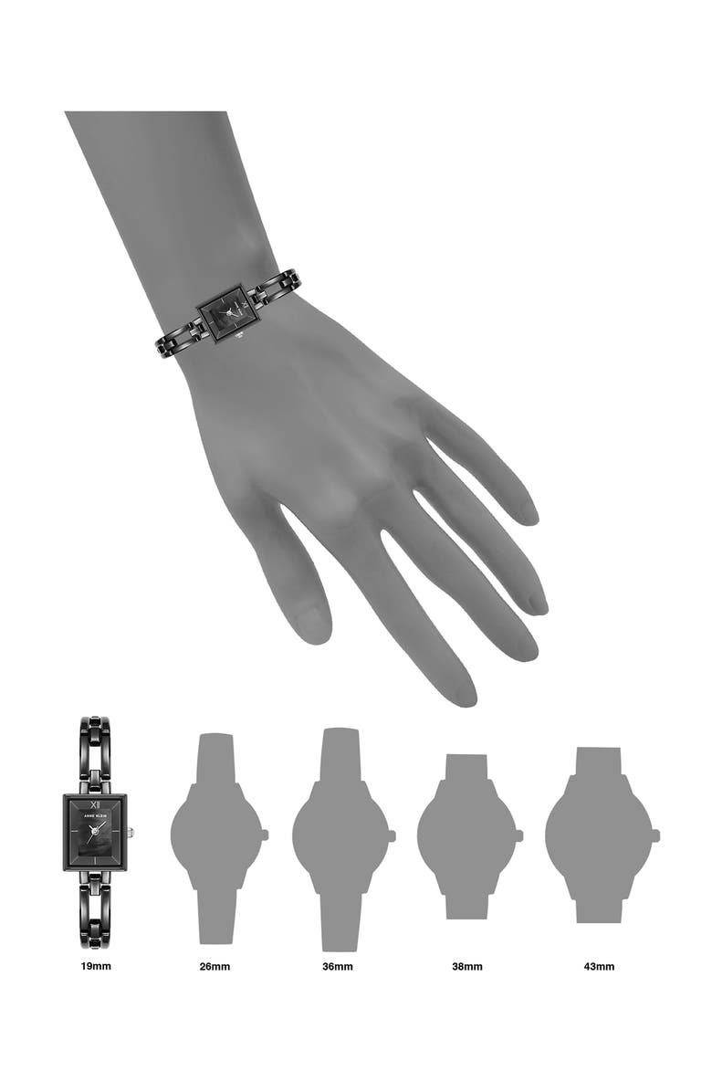 AK ANNE KLEIN Black Ceramic Watch, 19mm, Alternate, color, Black