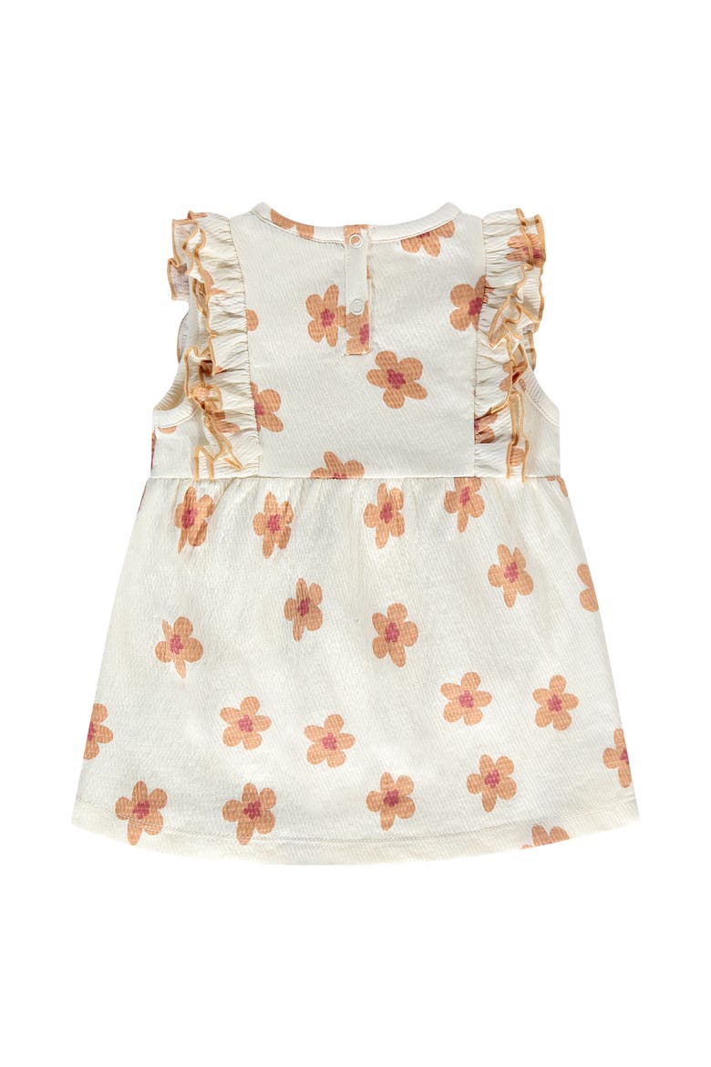Floral Print Woven Sleeveless Dress, Alternate, color, Creme