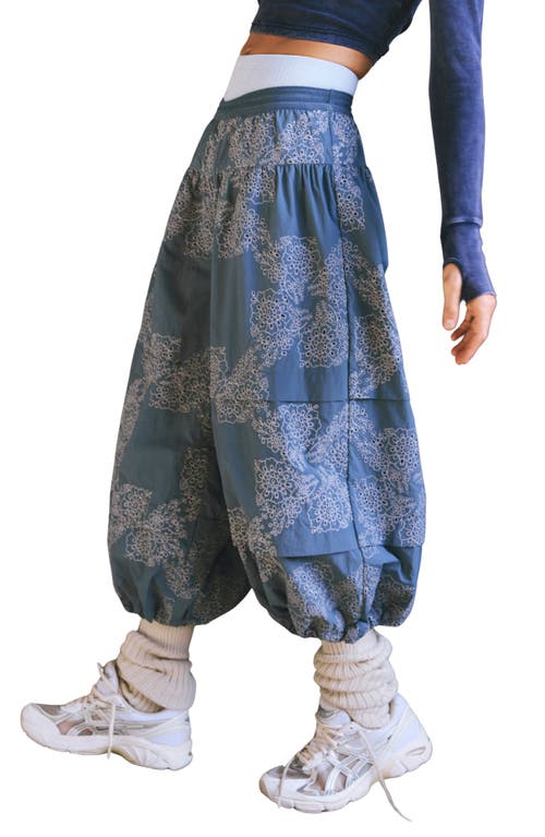 Shop Free People Fp Movement Gonna Love Me Eyelet Crop Joggers In Skyline