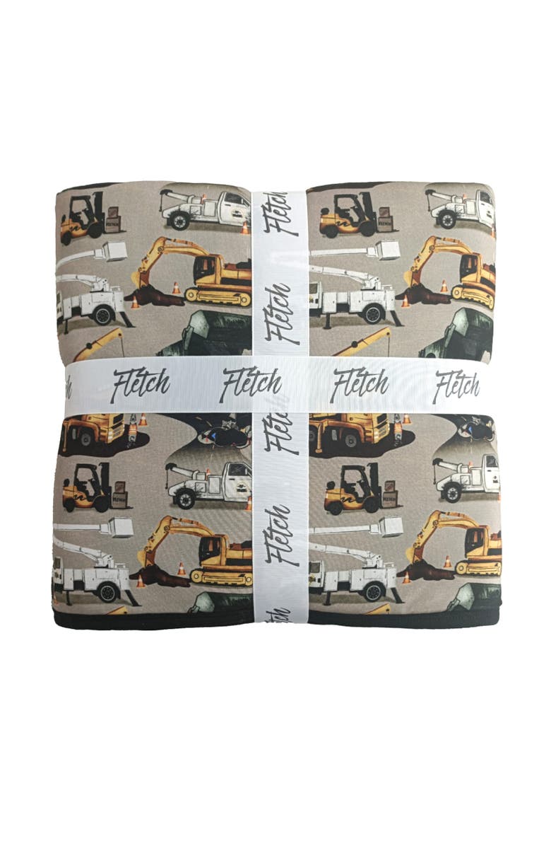 Fletch Work Hard, Play Hard Quilted Blanket, Alternate, color, Beige