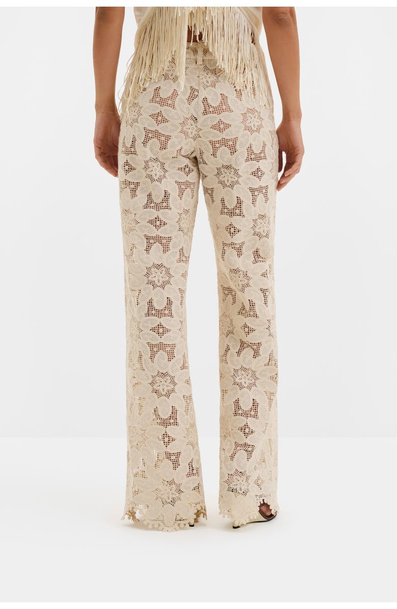 Malina Natalina Guipure Lace Pants, Alternate, color, Sand