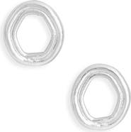 Karine Sultan Oblong Hollow Frame Stud Earrings