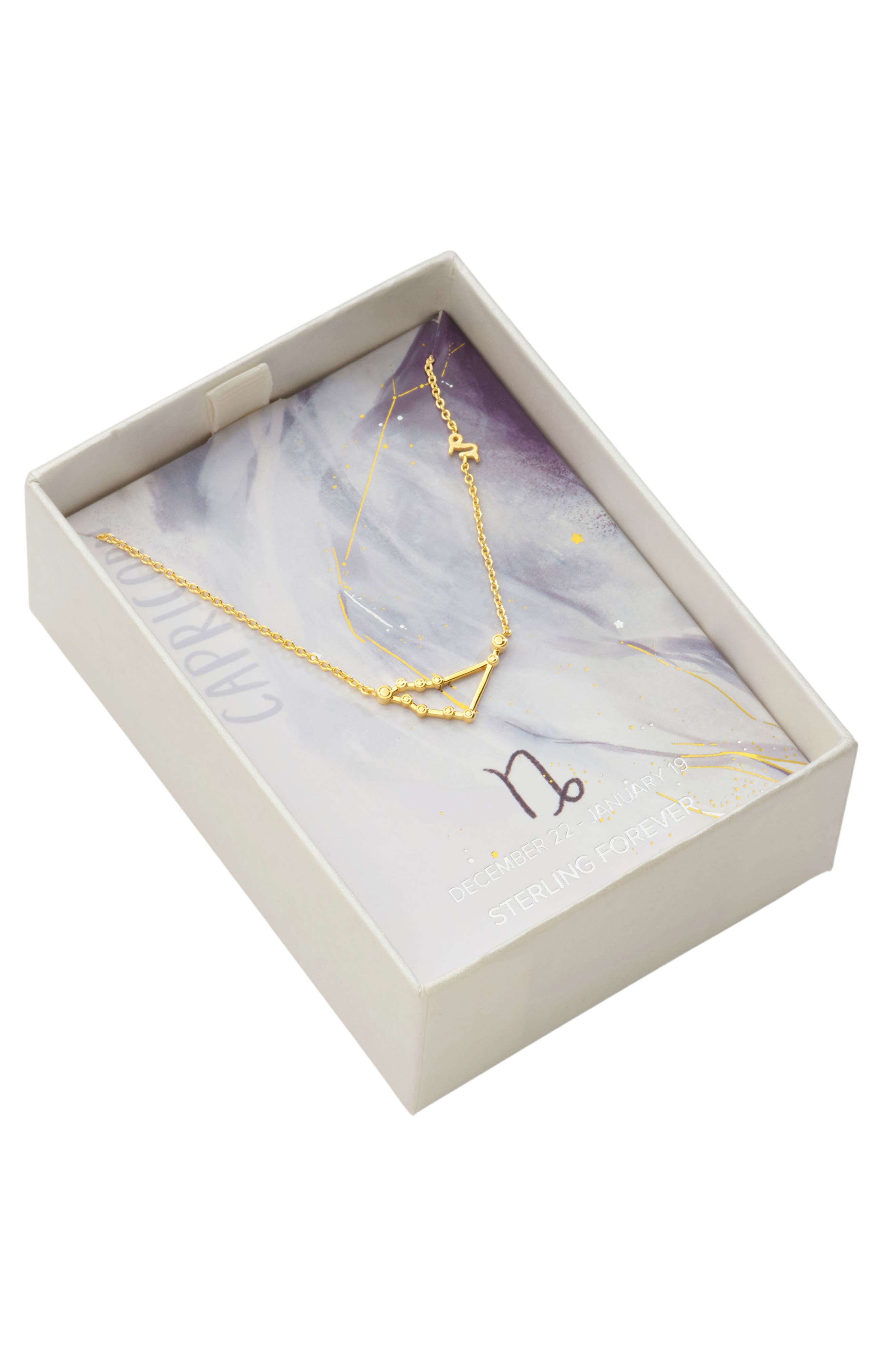 STERLING FOREVER 14K Gold Plated Station Constellation Pendant Necklace
