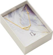 Sterling Forever 14K Gold Plated Station Constellation Pendant Necklace