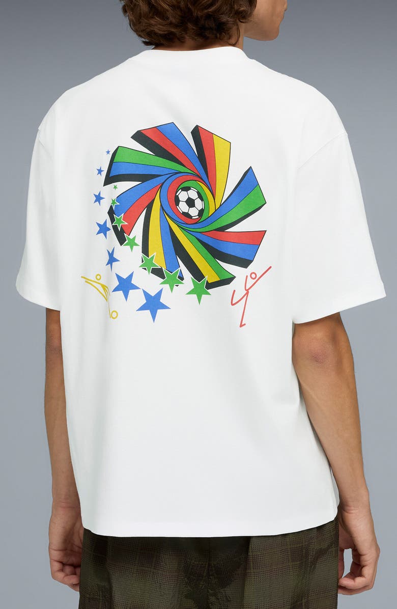 PUMA Retro Soccer Cotton Graphic T-Shirt, Alternate, color, Puma White